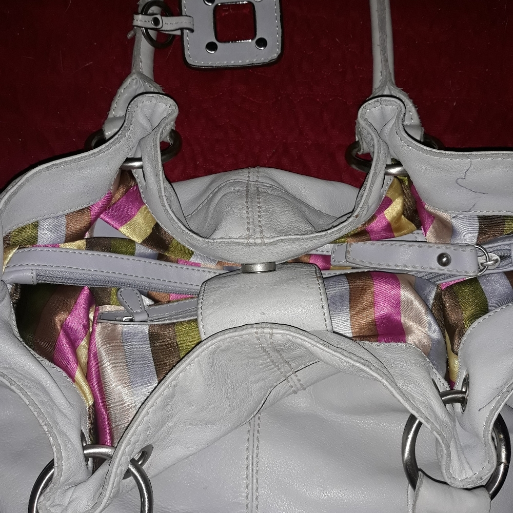 💌Tignanello leather and silk purse